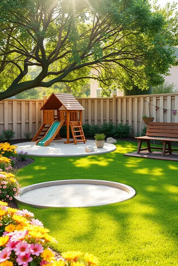 vibrant backyard play area