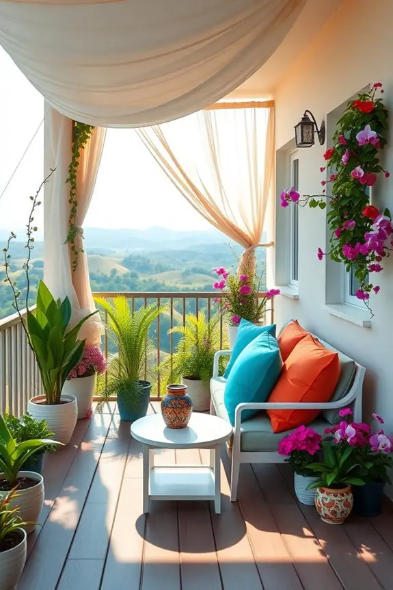 vibrant balcony color schemes