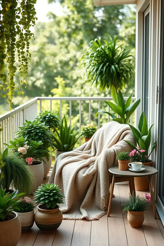 vibrant balcony plant oasis