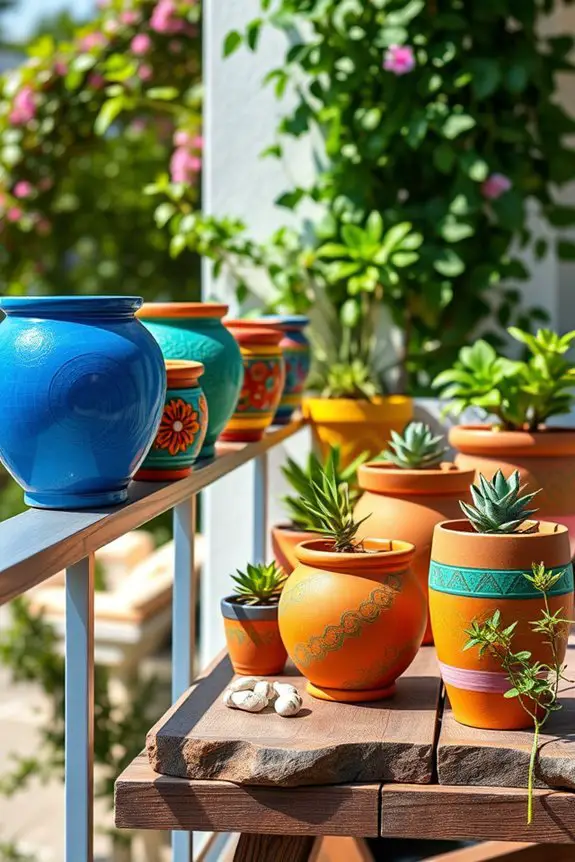 vibrant balcony pot arrangements