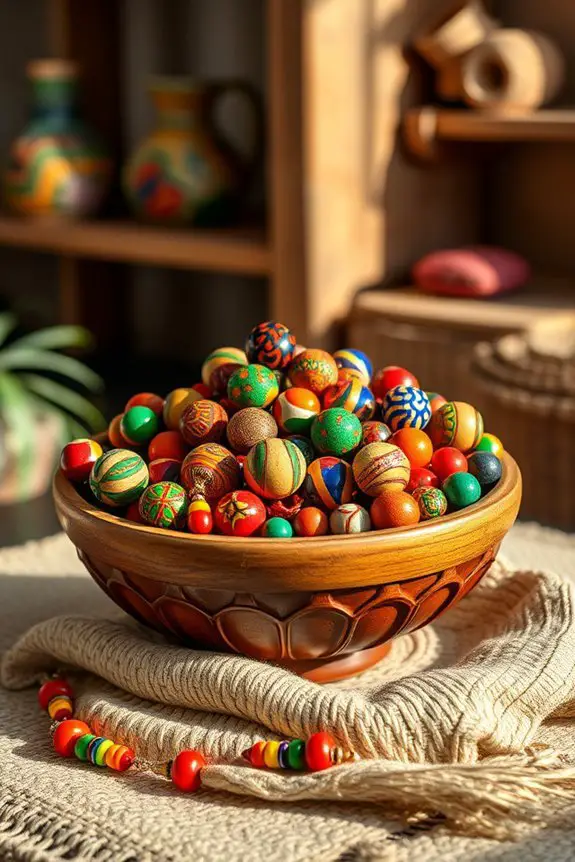 vibrant beaded home decor