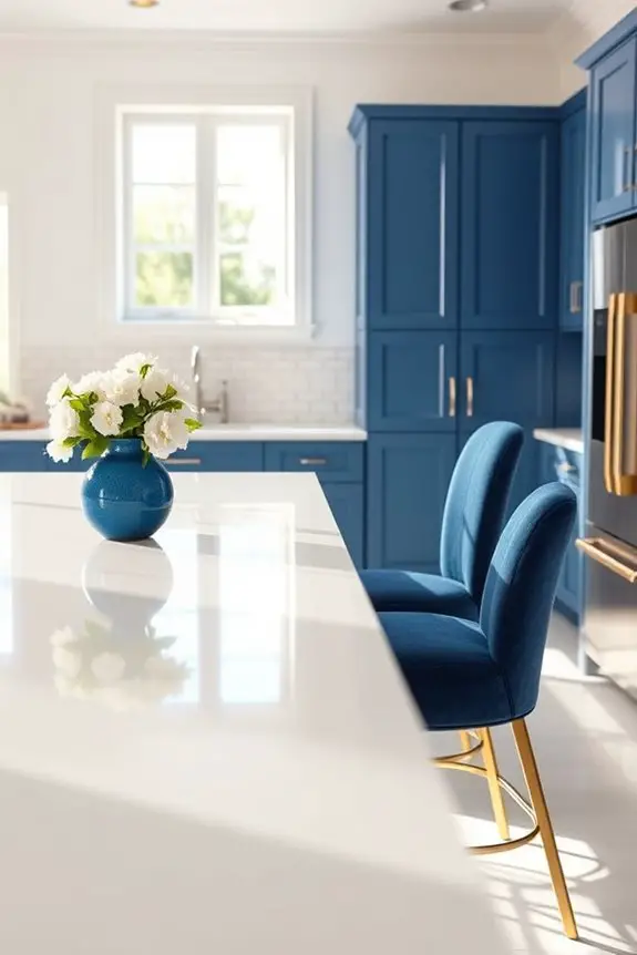 vibrant blue accent furniture