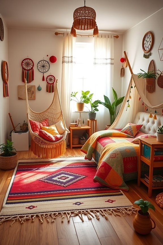 vibrant bohemian children s bedroom