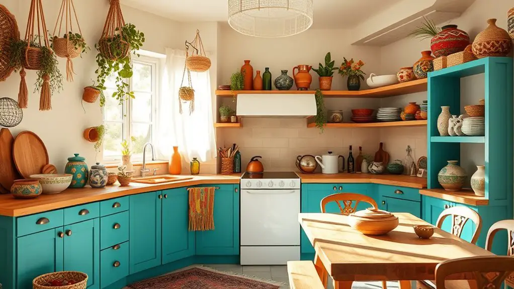 vibrant bohemian kitchen designs
