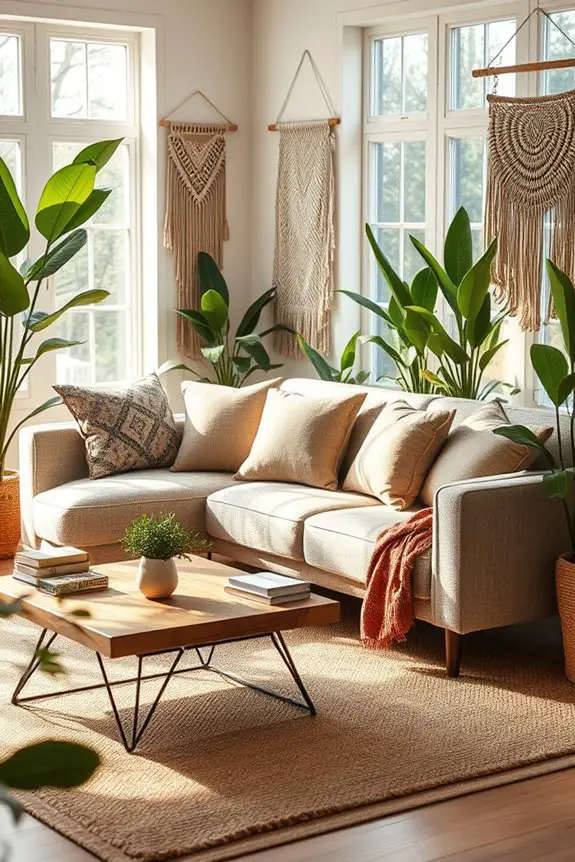 vibrant bohemian living room