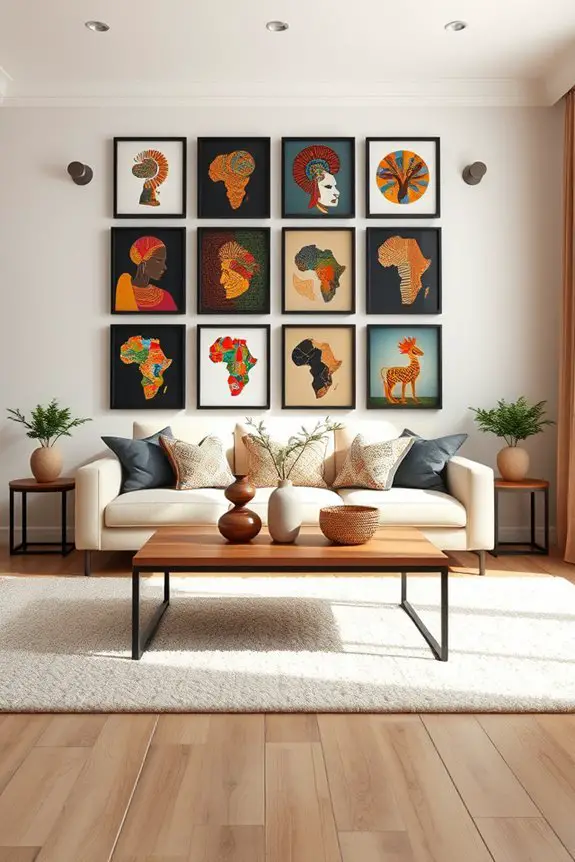 vibrant bold artwork display