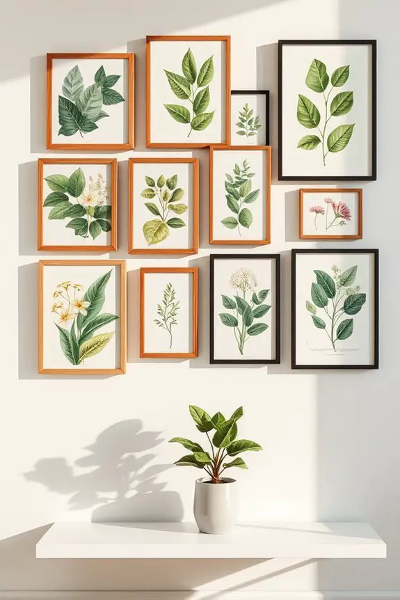 vibrant botanical prints collage