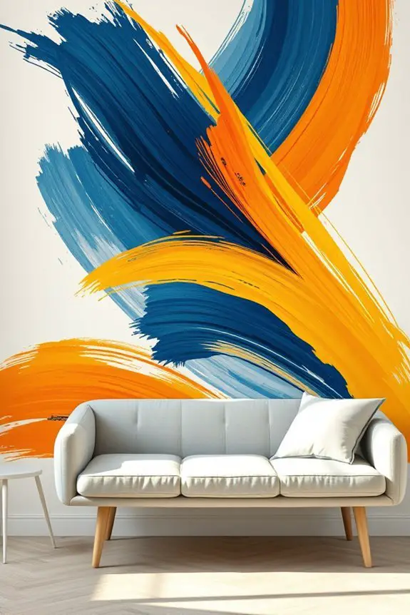 vibrant brush stroke wallpaper