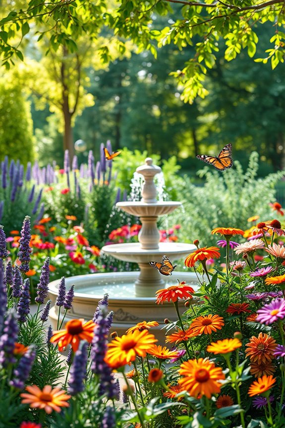 vibrant butterfly garden sanctuary