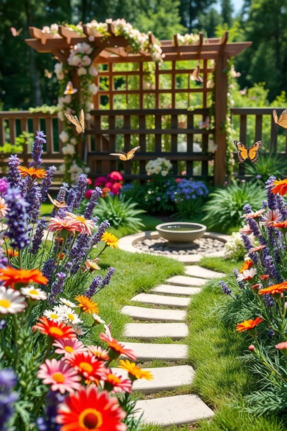vibrant butterfly garden sanctuary