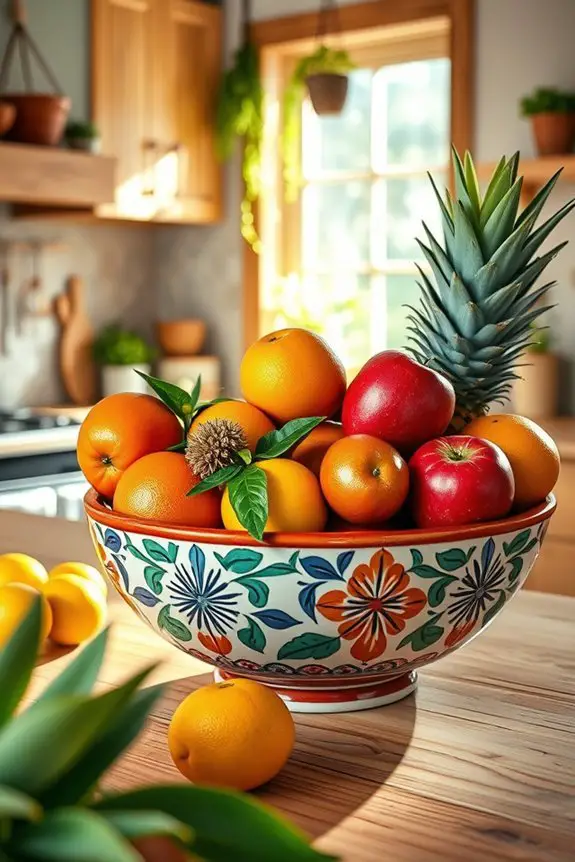 vibrant centerpiece for kitchens