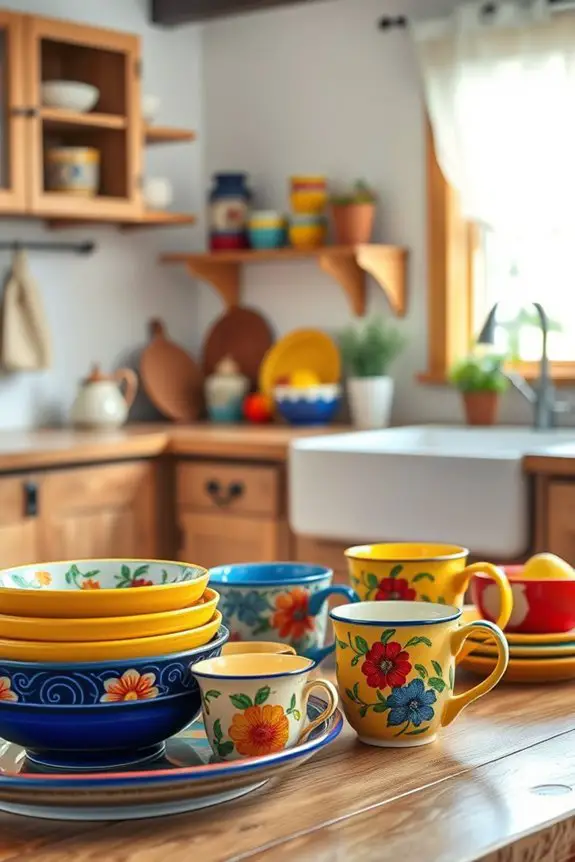 vibrant ceramic dishware collection