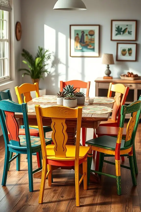 vibrant chair painting techniques