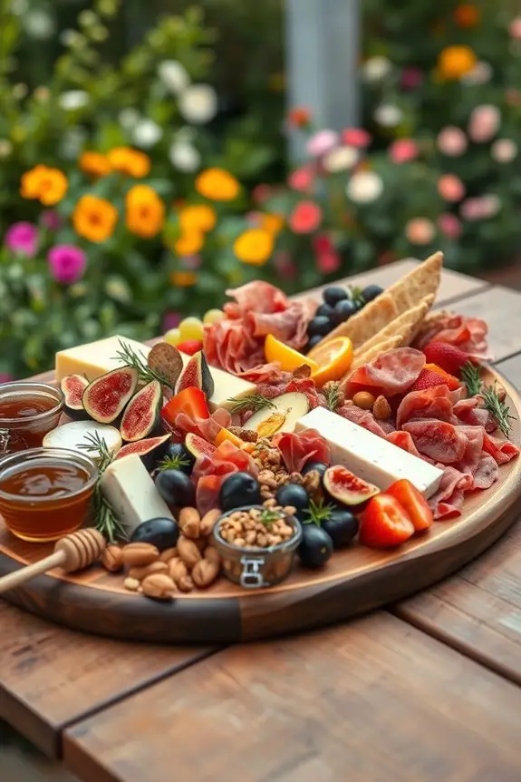 vibrant charcuterie board arrangement