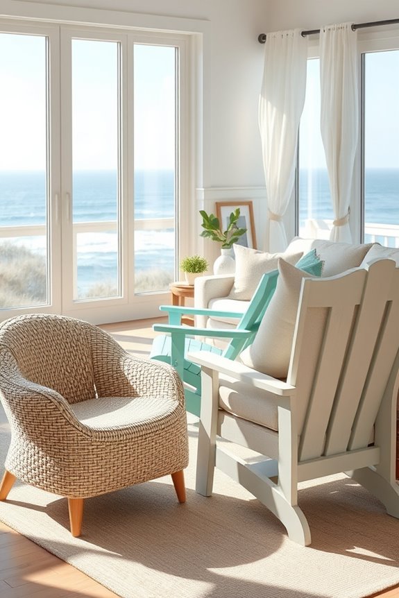 vibrant coastal farmhouse accents