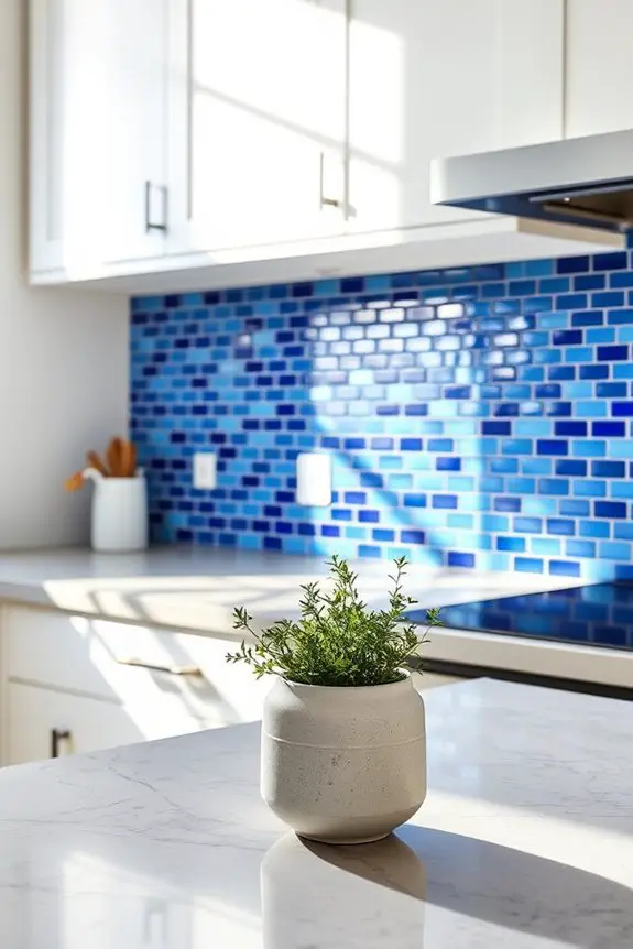 vibrant cobalt blue tiles