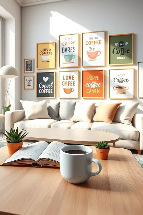 vibrant coffee wall art