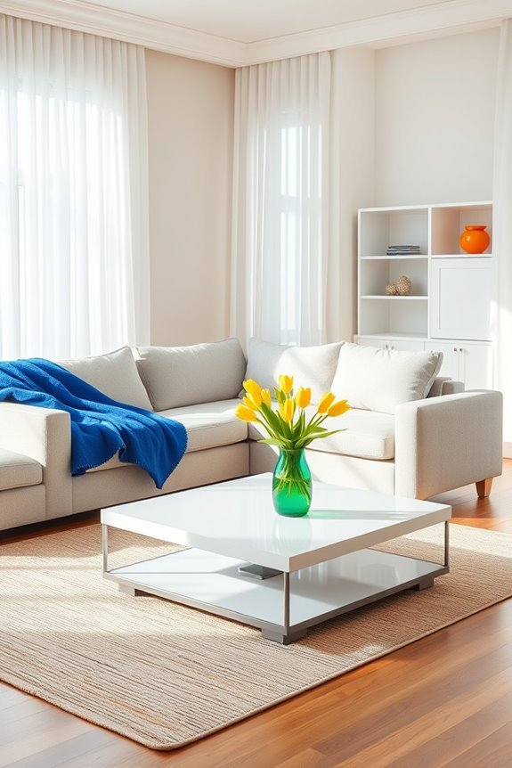 vibrant color accents enhance
