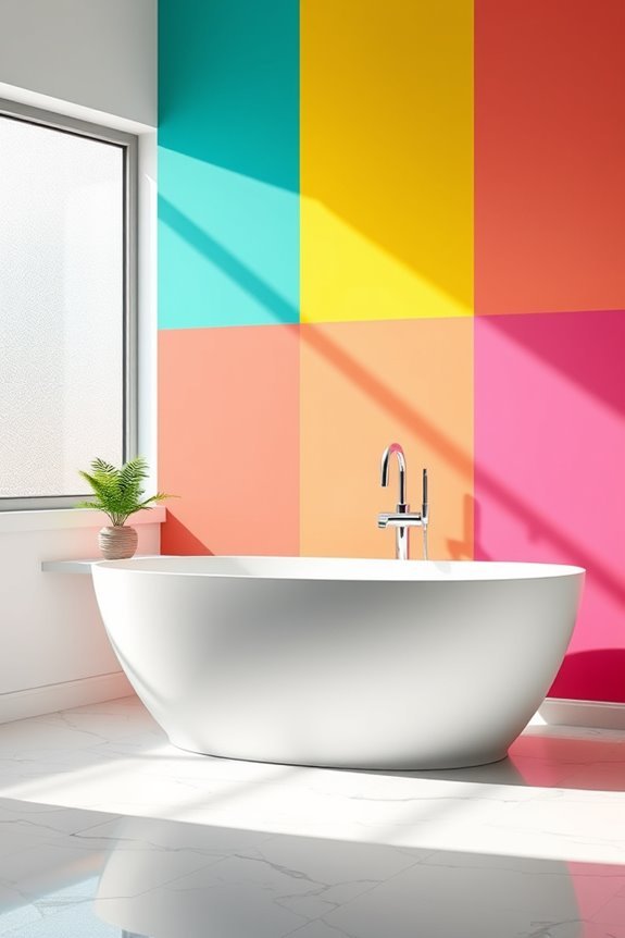 vibrant color block accents