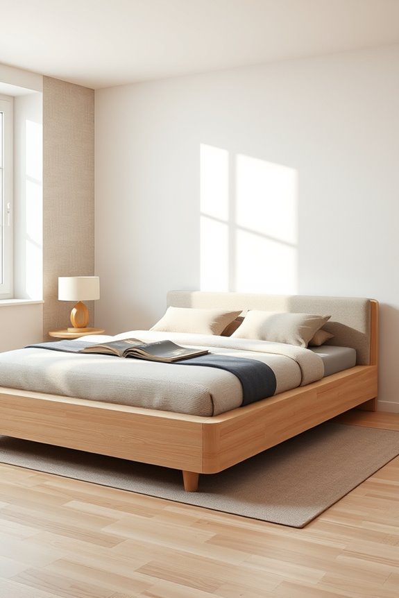 vibrant color blocked bed design