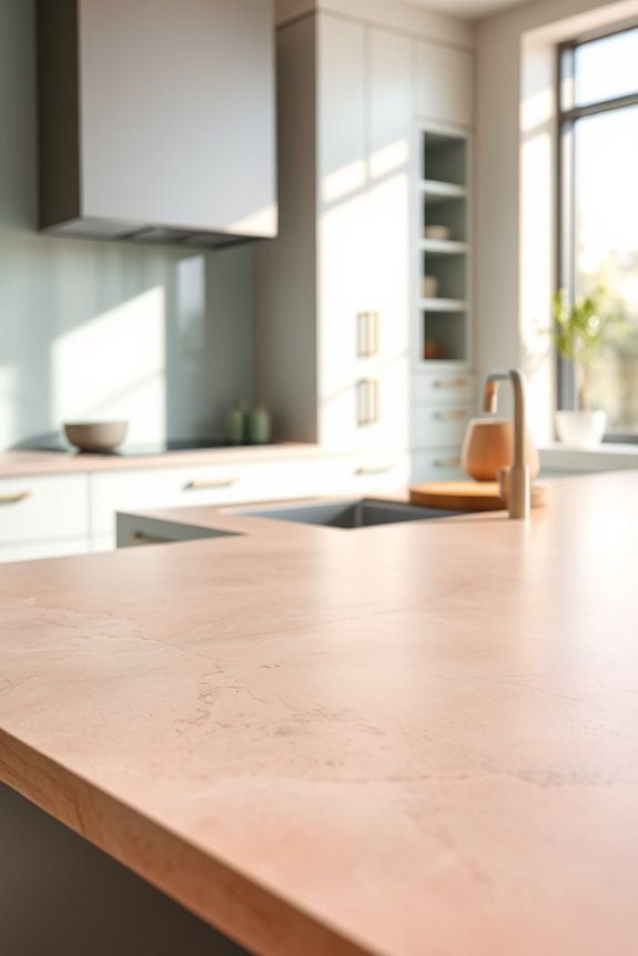 vibrant colored concrete countertops
