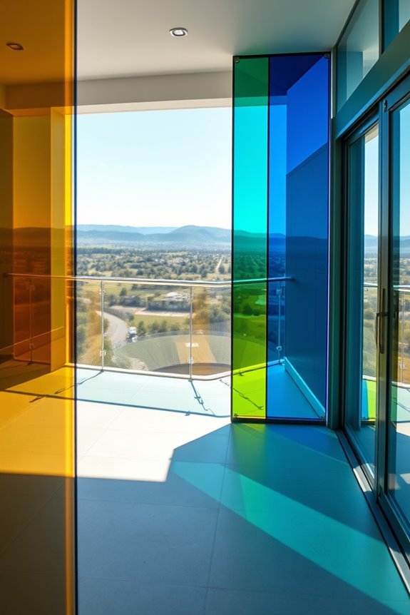 vibrant colored glass aesthetics