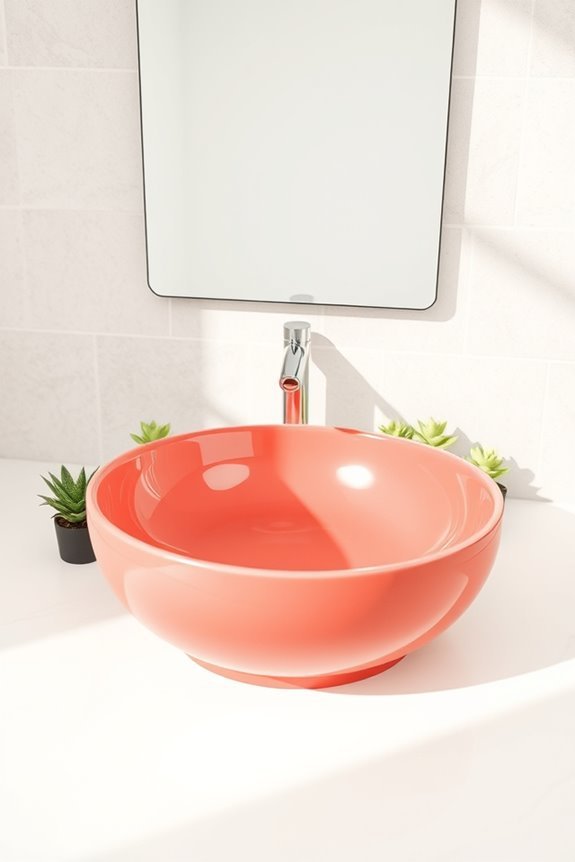 vibrant colorful bathroom sinks