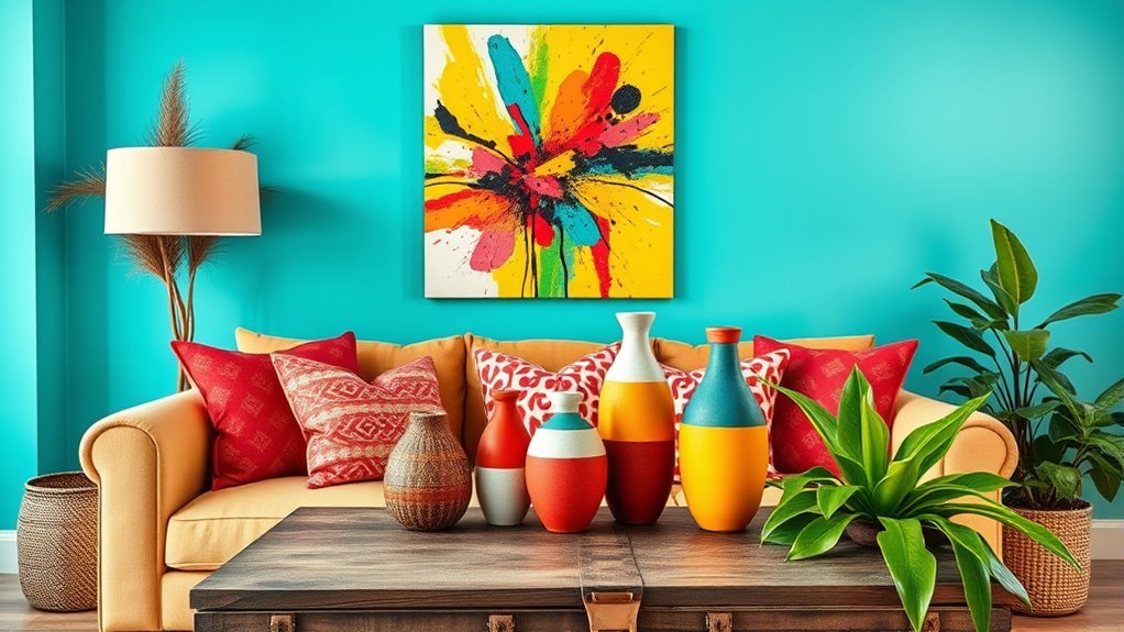 vibrant colorful home decor