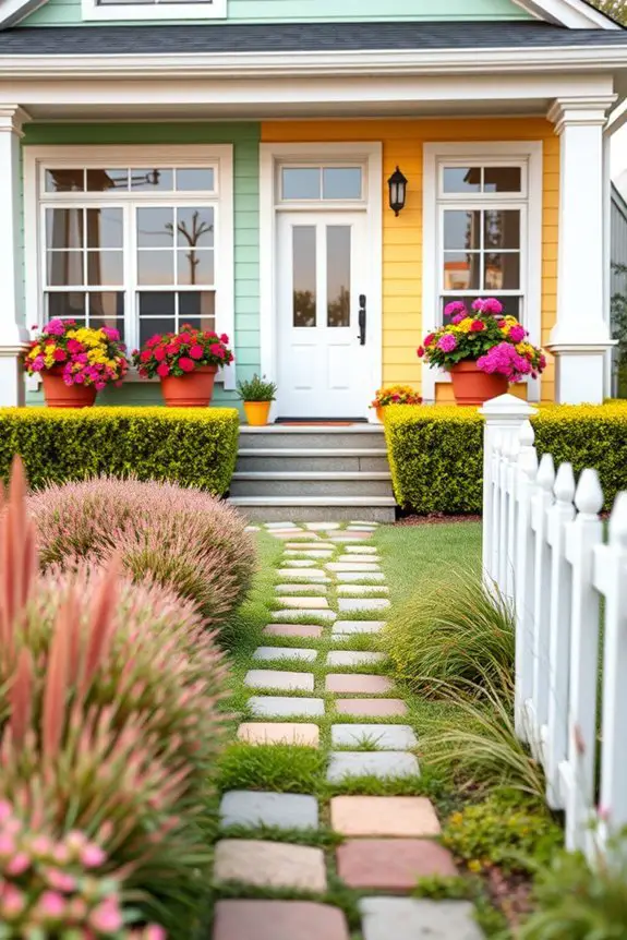 vibrant colorful home exteriors
