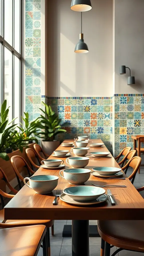vibrant colorful tile decor