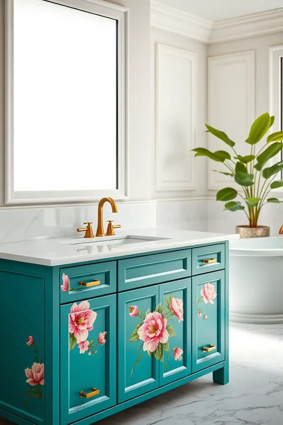 vibrant colorful vanity transformations
