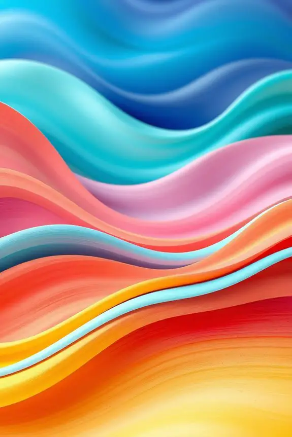 vibrant colorful wave patterns
