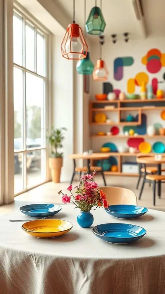 vibrant colors enhance ambiance
