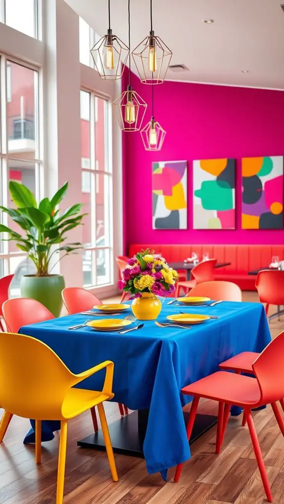 vibrant colors enhance atmosphere