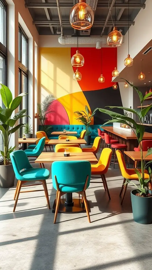 vibrant colors enhance dining