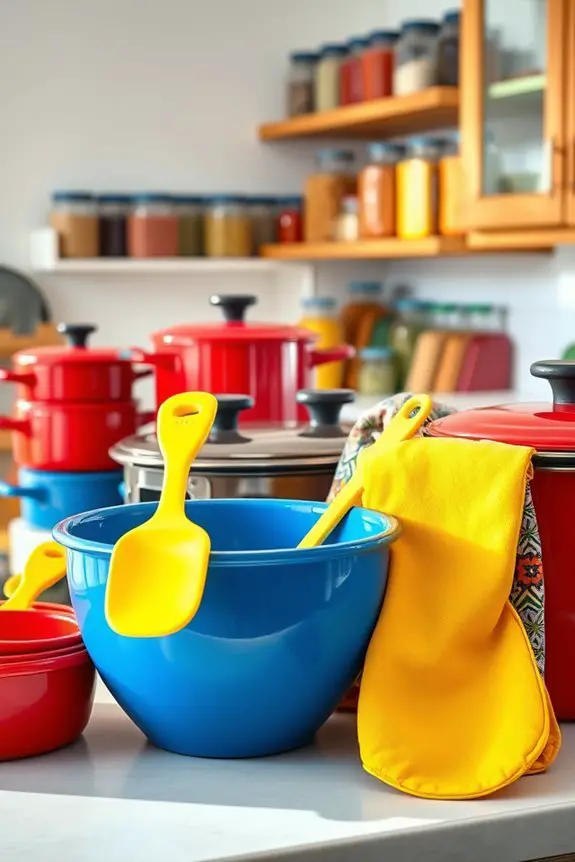 vibrant cookware for kitchens