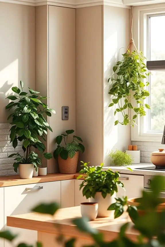 vibrant corner plant displays