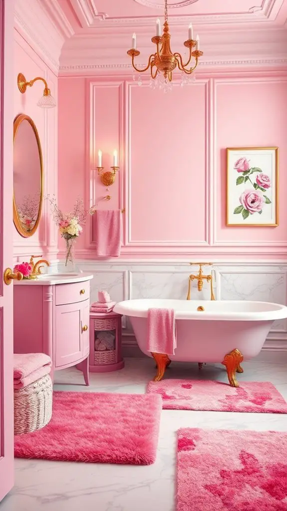 vibrant cozy pink rugs