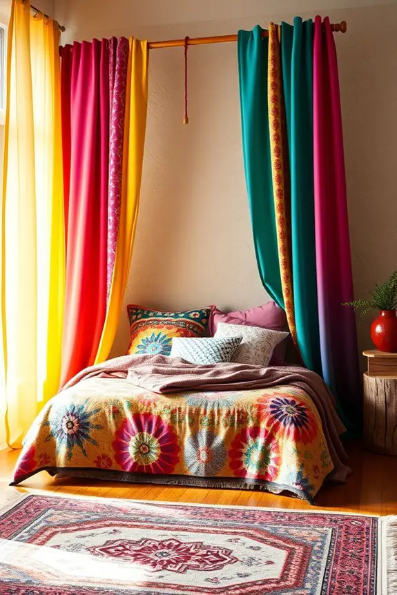 vibrant curtains enhance aesthetics