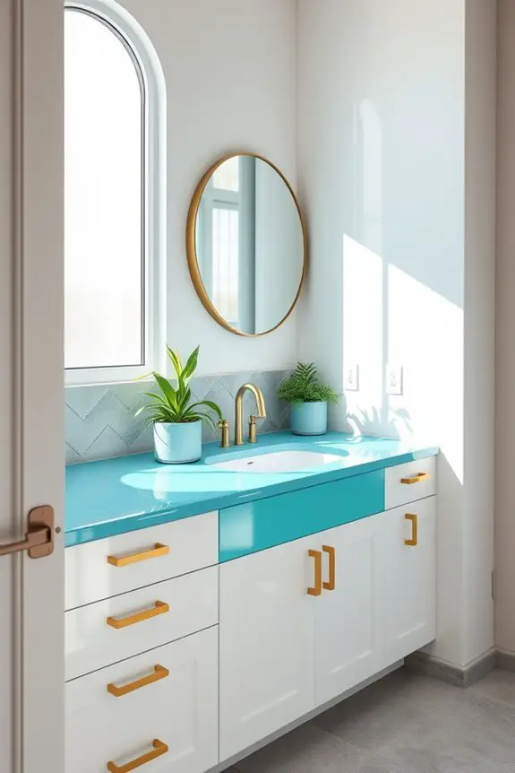 vibrant customizable bathroom countertops