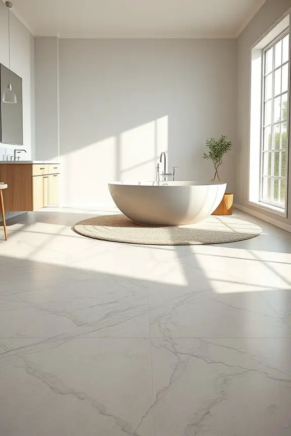 vibrant customizable bathroom flooring