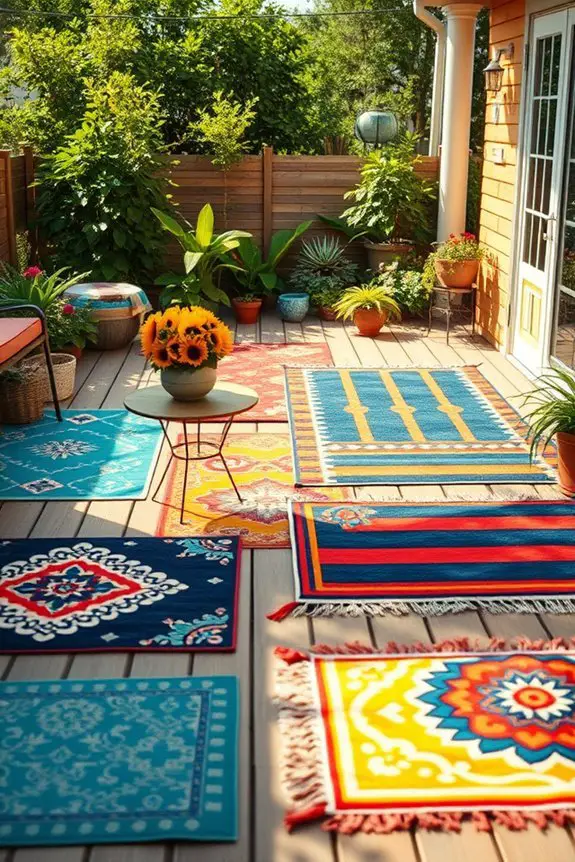 vibrant decorative outdoor rugs
