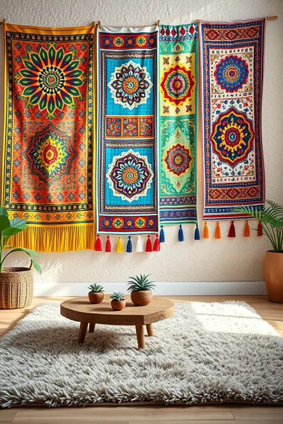 vibrant decorative wall banners