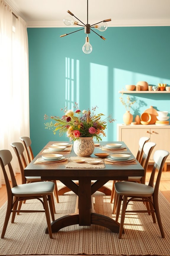 vibrant dining room transformation