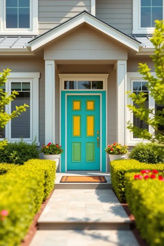 vibrant door accents enhance appeal