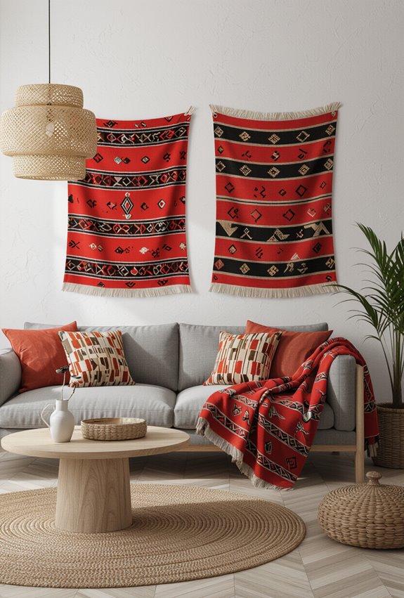 vibrant draped maasai textile