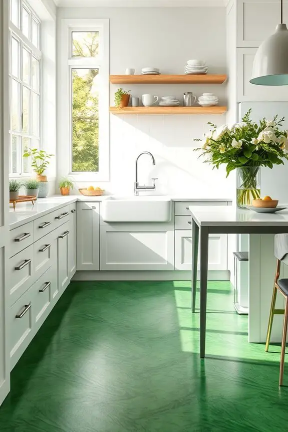 vibrant durable kitchen flooring