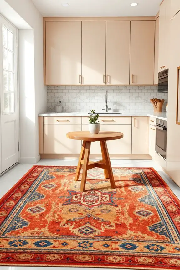 vibrant durable kitchenette rugs
