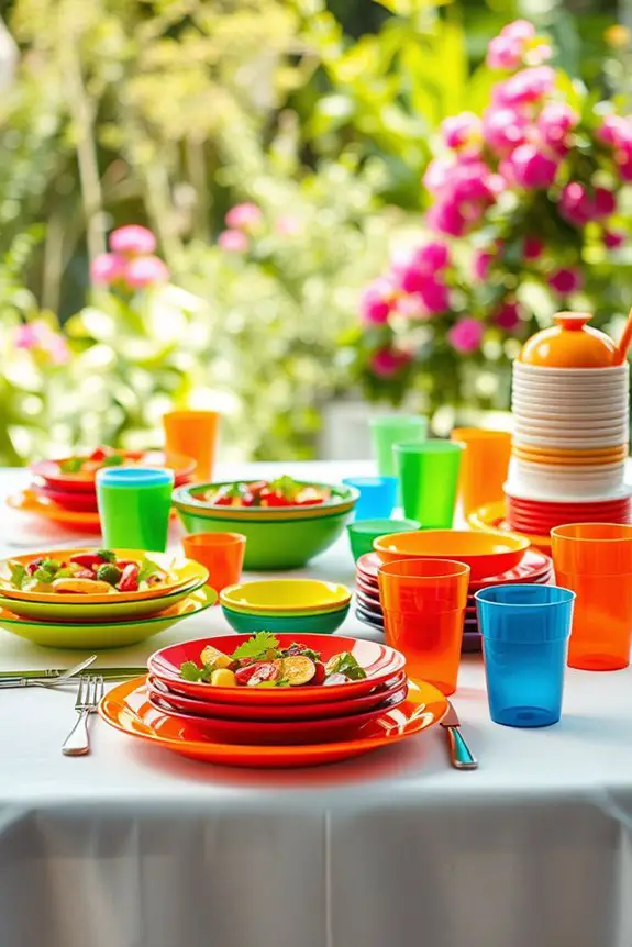 vibrant durable outdoor tableware