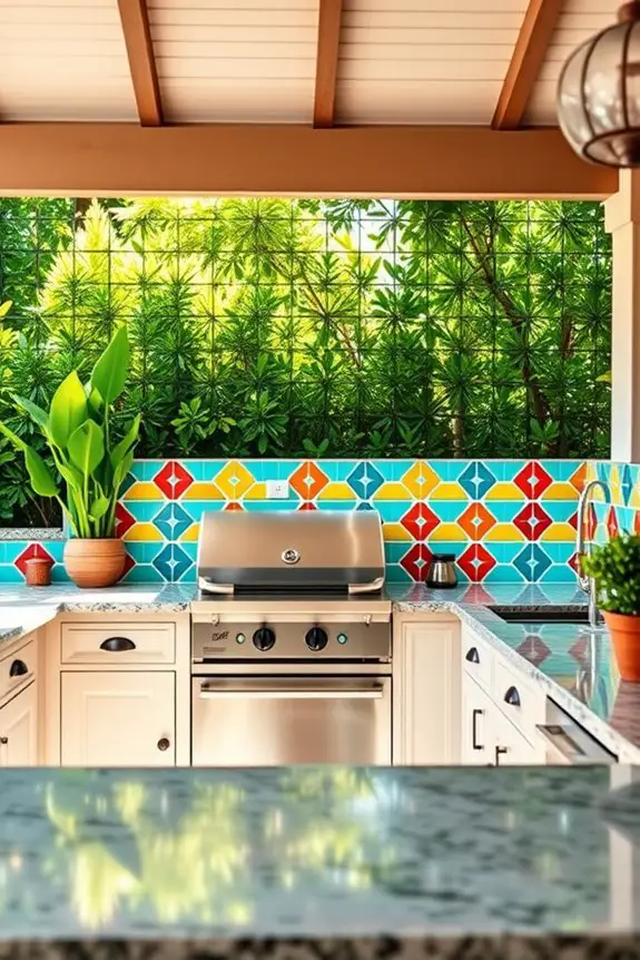 vibrant durable tile backsplashes